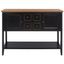 Charlotte 46" Black and Oak Transitional Sideboard