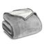 Full Light Gray Reversible Sherpa Fleece Blanket