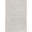 Liliya Gray Geometric 4' x 6' Washable Synthetic Rug