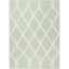 Mint and Ivory Geometric Hand-Tufted Wool Kids Area Rug 5' x 7'