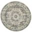 Chic Elegance 9' Round Grey and Gold Easy-Care Area Rug