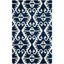 Wyndham Royal Blue and Ivory Wool Tufted Area Rug 4' x 6'