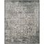 Grey and Ivory Reversible Rectangular Synthetic Area Rug 8' x 10'