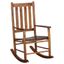 Golden Brown Acacia Wood Traditional Rocking Chair