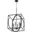 Noir Textured Black 6-Light Indoor/Outdoor Globe Pendant