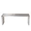 Contemporary 47" Silver Stainless Steel Linear Bench