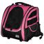 Pink Soft-Sided Rolling Pet Carrier with Telescoping Handle