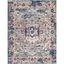 Evoke Grey and Navy 8' x 10' Synthetic Area Rug