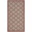 Red and Beige Geometric Outdoor Area Rug, 2' x 3'7"