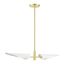 Capistrano Satin Brass 2-Light Linear Chandelier with White Shades