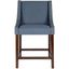 Espresso Wood and Navy Linen 23'' Transitional Counter Stool