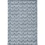 Navy and White Wool Chevron 4' x 6' Handmade Rug