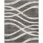 Charcoal and Ivory Synthetic Reversible Area Rug, 9' x 12'