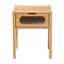 Naresh Natural Bamboo Wood 1-Drawer End Table with Storage