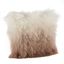 Natural Ombre Mongolian Lamb Fur Wool Throw Pillow