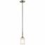 Brushed Nickel Mini Pendant with Satin Etched Glass