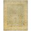 Elegant Ivory Wool 9' x 12' Hand-Knotted Oushak Area Rug