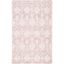 Hand-Tufted Pink and Ivory Wool Area Rug, 5' x 8'