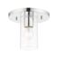 Zurich Polished Chrome 9" Flush Mount with Clear Glass