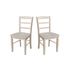 Unfinished Wood Ladderback Side Chair Set