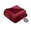 Twin Red Fleece Reversible Heated Blanket