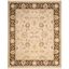 Elegant Ivory Wool 8' x 10' Flat Woven Reversible Area Rug