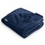 King Size Dark Blue Chevron Microplush Fleece Blanket