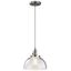 Avery 10" Brushed Nickel Mini Pendant with Clear Glass