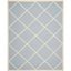 Light Blue and Ivory Hand-Tufted Wool Area Rug