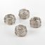 Silver Metal Twine Design Napkin Rings Set of 4