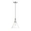 Polished Nickel Adjustable Glass Pendant Light