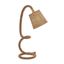 Brown Jute Rope Styled Abstract Desk Lamp with Empire Shade