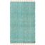 Handmade Turquoise and Natural Geometric Jute Area Rug