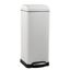 White Stainless Steel 8-Gallon Step-Open Trash Can