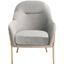 Luxurious Grey Velvet Accent Chair with Gold Metal Frame