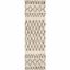 Ivory and Dark Brown Hand-Tufted Wool Shag Runner Rug - 2'3" x 6'