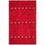 Hand-Knotted Red Wool 5' x 8' Artisan Area Rug