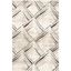 Geometric Diamonds Hand-Knotted Area Rug in Cream & Charcoal - 5'1" x 7'6"