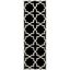 Black and Ivory Hand-Tufted Wool Runner Rug