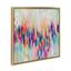 Bright Gold 22"x22" Abstract Canvas Wall Art with Frame