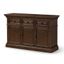 Theo Antiqued Brown Wooden Sideboard with Raised Panel Doors