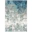 Abstract Grey/Blue Synthetic 5'3" x 7'6" Easy-Care Area Rug