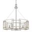 Marco Geometric 5-Light Chandelier in Pewter with Clear Glass