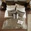 King Brown Jacquard Microfiber Reversible Bedding Set