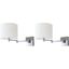 Lillian Chrome Polished Transitional Wall Sconce Set of 2