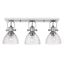 Hines 25" Chrome Glass Transitional Semi-Flush Light