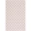 Ivory and Light Pink Hand-Knotted Synthetic Area Rug