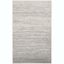 Ivory and Silver Abstract Low Pile Area Rug, 3' x 5'