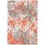 Metro-Mod Chic Grey/Orange Abstract Synthetic 6' x 9' Area Rug