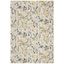 Ivory and Yellow Abstract Floral 4' x 6' Synthetic Area Rug